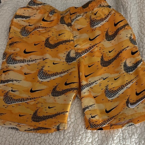 Nike Kids Orange Patterned Shorts - Picture 1 of 3